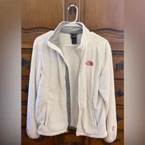 The North Face Full Zip Osito Jacket Women’s Medium White Breast Cancer Awarness